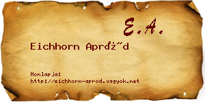 Eichhorn Apród névjegykártya