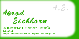 aprod eichhorn business card